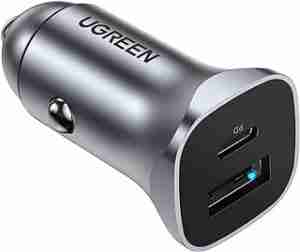 51PXOfF9mBS._AC_UL320_.jpg شاحن السيارة UGREEN PD 24 واط شاحن سيارة سريع الشحن لآيفون 13 مزدوج منافذ USB من النوع C متوافق مع آيفون 13 برو/13 برو ماكس/13 برو ماكس/13 ميني/12 برو ماكس وآيباد 9 وآيباد ميني 6 وآيباد ميني 6 وسامسونج S21 وهواوي ماتي20 وغيرها