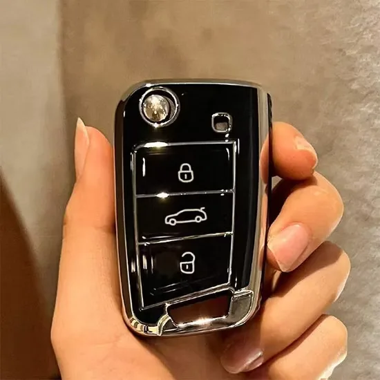 غطاء حماية لمفتاح السيارة من البولي يوريثين الحراري ،لسيارات سيات وفولكس وجولف وسكودا