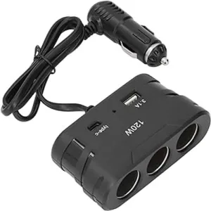 مشترك ولاعة السجائر للسيارة شاحن USB محول طاقة للسيارة 12 فولت