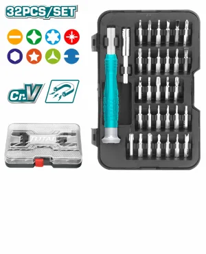 طقم مفك مع رؤوس 32 قطعة من توتال THT250PS0321