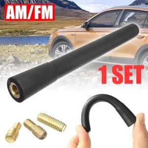 AM/FM اريال سيارة هوائي 12 سم ومسمار للتعديل أسود كربوني