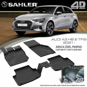 Audi A3-02 دواسات سيارة أودي Audi A3 المتخصصة Sahler TPE - أسود