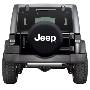 JEEP MOTER SUPPORT2 غطاء للإطارات الاحتياطية متوافق لسيارات Jeep جيب -جلد اسود