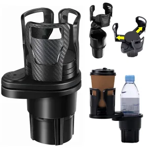 car holder حامل أكواب مزدوج متعدد الوظائف للسيارات - 2 في 1