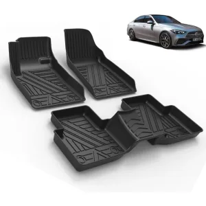 C class دواسات ارضية مطاط TPE عالي الجودة متوافقة مع سيارة مرسيدس W206 2025-2021 C Class