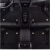 9d car mat دواسات جلدية فاخرة 9D متوافقة مع فولكس فاجن جيتا (2010-2022) -بطبقة من الموكت- مقاومة للماء والاوساخ - تصميم اسود فاخر