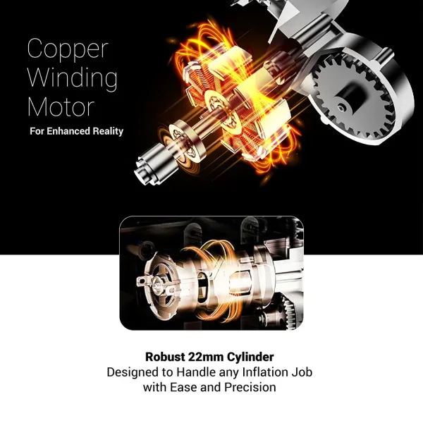 Digital Tyre Inflator / Portable Air Compressor جهاز تشغيل بطارية السيارة ستارتر Turbo Pro 720 (4×1) – باور بنك 7200mAh + منفاخ كاوتش ديجيتال – 150 PSI