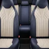 img_1064 غطاء المقاعد الرياضية 9D - جلد ازرق غامق x بيج الكانتارا لجميع السيارات الـ 5 مقاعد / SUV