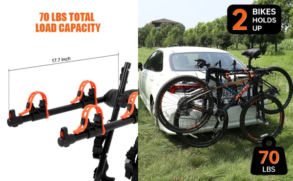 2 Bike Rack Trunk Mount Bicycle Carrier حامل دراجات خلفي للسيارة SUV – Universal QEE Bike Carrier for Car